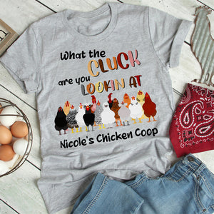 What The Cluck Are You Lookin At, Chicken Look At Me Shirt Hoodie Sweatshirt - Shirts - GoDuckee