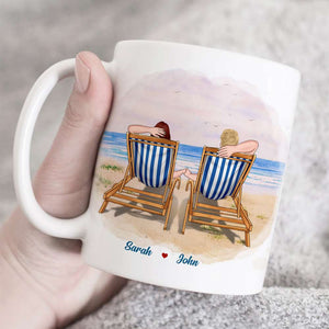 Just Me And You With An Ocean View Personalized White Mug, Gift For Couples - Coffee Mug - GoDuckee