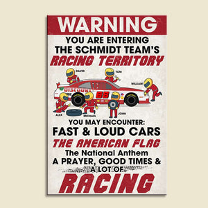 A Prayer, Good Times And A Lot Of Racing Personalized Racing Metal Sign - Metal Wall Art - GoDuckee