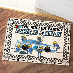 Fueling Station Personalized Racing Doormat - Doormat - GoDuckee