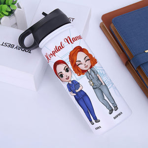 Personalized Nurse Besties Water Bottle - We'll Always Be Crazy Nurse Besties - Water Bottles - GoDuckee