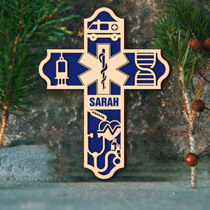 Paramedic With Pattern - Personalized 3D 2-Layered Wood Art - Wood Sign - GoDuckee