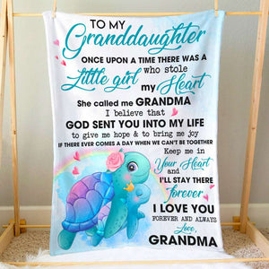 Once Upon A Time Grandma Granddaughter Personalized Blanket - Blanket - GoDuckee