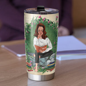 Custom Book Titles - Personalized Reading Turban Girl Tumbler Cups - Tumbler Cup - GoDuckee
