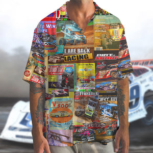 Dirt Track Racing Magazine Hawaiian Shirt, Aloha Shirt - Hawaiian Shirts - GoDuckee