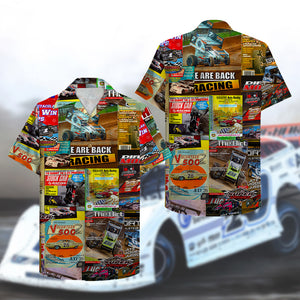 Dirt Track Racing Magazine Hawaiian Shirt, Aloha Shirt - Hawaiian Shirts - GoDuckee