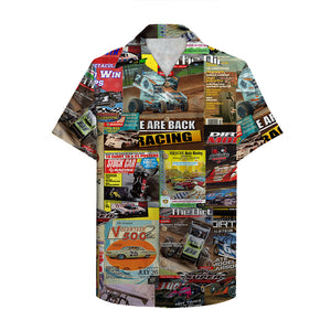 Dirt Track Racing Magazine Hawaiian Shirt, Aloha Shirt - Hawaiian Shirts - GoDuckee