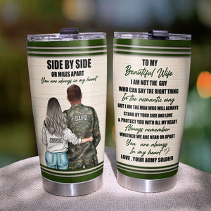 Personalized Military Couple Tumbler Cup - You Are Always In My Heart - Tumbler Cup - GoDuckee