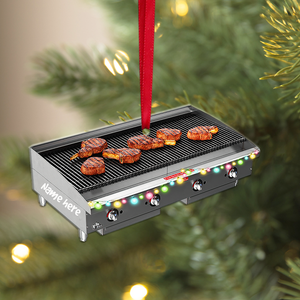 BBQ Smoker Ornament - Personalized Grill Christmas Ornament - Custom Name - Ornament - GoDuckee