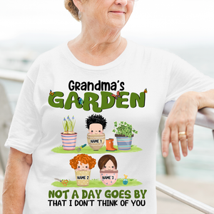 Personalized Gifts For Grandma, Grandma's Gardening Not A Day Goes By That I Don't Think Of You - Custom Shirts - Shirts - GoDuckee