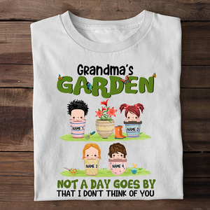 Personalized Gifts For Grandma, Grandma's Gardening Not A Day Goes By That I Don't Think Of You - Custom Shirts - Shirts - GoDuckee