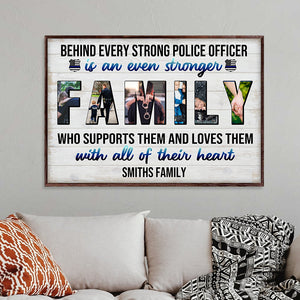 Custom Police Photo Poster - Police Family Who Supports Them And Loves Them - Poster & Canvas - GoDuckee
