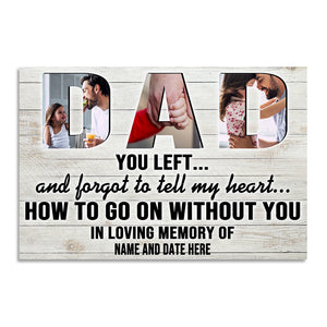 Custom Father Photo Poster - Memories Of Dad, DAD In Loving Memory Of - Poster & Canvas - GoDuckee