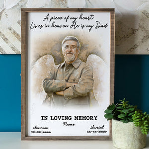 Custom Memories Of Dad Photo Poster - In Loving Memory - Poster & Canvas - GoDuckee