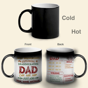 best dungeons exploring dragons slaying dad Personalized Magic Mug Gift For Dad - Magic Mug - GoDuckee