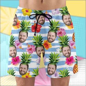 Custom Hawaiian Shirt and Beach Shorts, Pineapple Seamless Pattern - Hawaiian Shirts - GoDuckee