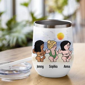 Let's Keep The Dumbfuckery To A Minimum Today - Personalized Friends Tumbler - Gift For Friends - Wine Tumbler - GoDuckee