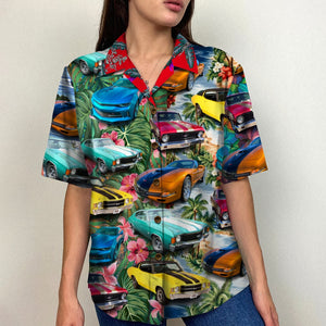 Custom Classic Car Ugly Hawaiian Shirt, Summer Gift, Gift For Car Lovers - Hawaiian Shirts - GoDuckee
