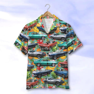 Custom Car Photo Hawaiian Shirt, Tropical Fruit Pattern, Summer Gift (Car0107) - Hawaiian Shirts - GoDuckee
