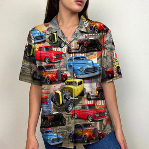 Custom Hot Rod Photo Hawaiian Shirt, Magazine Pattern - Hawaiian Shirts - GoDuckee