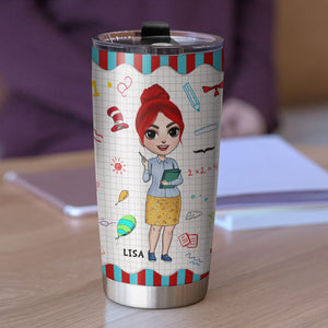 Personalized Femal Math Teacher Tumbler - Teaching Math Is My Thing - Tumbler Cup - GoDuckee