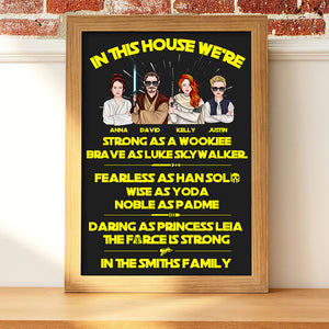 Personalized Family Canvas Print - In This House We're - Poster & Canvas - GoDuckee
