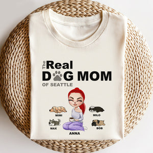 Personalized Dog Mom Shirts - The Real Dog Mom - Shirts - GoDuckee