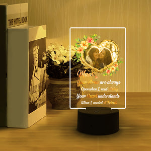 Mum Your Arms Are Always - Personalized Led Night Light - Gift For Mom - Led Night Light - GoDuckee