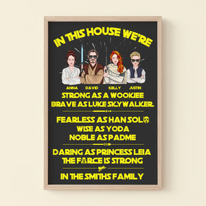 Personalized Family Canvas Print - In This House We're - Poster & Canvas - GoDuckee