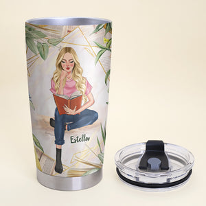 Personalized Reading Girl Tumbler - Girl I'm Not Sugar And Spice And Everything Nice BOOK2104 - Tumbler Cup - GoDuckee