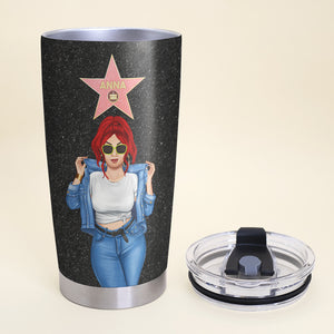 Personalized Afro Women Birthday Tumbler - Making The World A Happier Place - Cool & Badass Woman - Tumbler Cup - GoDuckee
