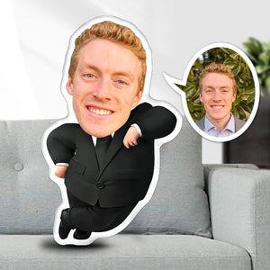 My Boss Baby, Custom Face Pillow, Love Family, Gift for Kids, Men, Businessman Pose 5 - Pillow - GoDuckee