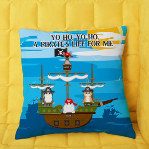 Personalized Pirrate Day Gifts For Cat Lover, A pirate's life for me Custom Pillow - Pillow - GoDuckee