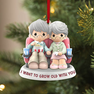 I Want To Grow Old With You - Personalized Movie Old Couple Ornament - Christmas Tree Decor - Ornament - GoDuckee