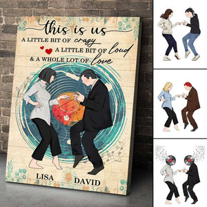 Personalized Dancing Couple Poster - This Is Us, A Whole Lot Of Love - Vinyl Record Background - Poster & Canvas - GoDuckee