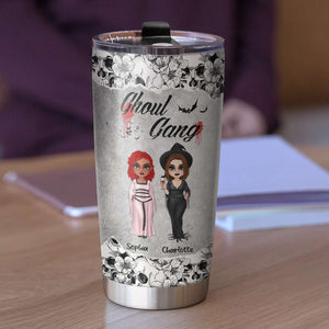 Ghoul Gang Besties Ghosties Forever, Personalized Witch Friends Tumbler - Tumbler Cup - GoDuckee