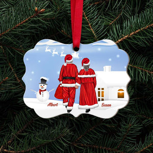 I Promise To Still Grab Your Butt Even When We're Old & Wrinkly, Personalized Old Couple Ornament , Christmas Gift - Ornament - GoDuckee