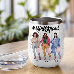 Besties Shopping You Had Me At "Let's Go Shopping" Personalized Wine Tumbler - Wine Tumbler - GoDuckee