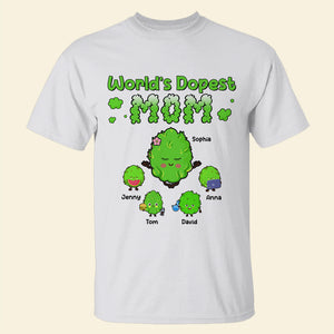World's Dopest Mom, Personalized Shirt, Gift For Mom, Mother's Day Gift, Mom's Little Buds - Shirts - GoDuckee