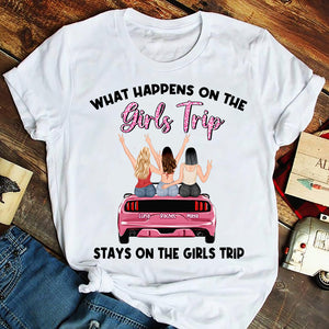 Friends On Road Trip, Stays On Girls Trip - Personalized Sister Friends Shirt - Shirts - GoDuckee