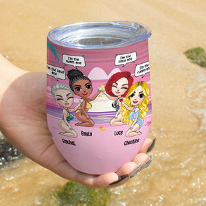 Apparently We're Trouble When We're Together Personalized Friends Tumbler Gift For Friends - Wine Tumbler - GoDuckee