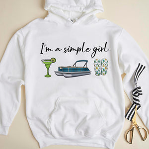 I'm A Simple Girl Personalized Pontoon Girl Shirt Gift For Pontoon Lovers - Shirts - GoDuckee