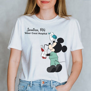 Personalized Mouse Nurse Shirt, Gift For Nurse - Shirts - GoDuckee