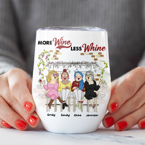 Wine With Friends Is Better Than Whining Alone, Besties Drinking Bar Gift Wine Tumbler - Wine Tumbler - GoDuckee