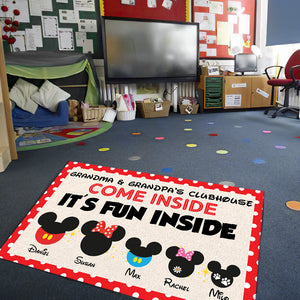 Come Inside It's Fun Inside, Personalized Family Doormat, Gift For Family - Doormat - GoDuckee