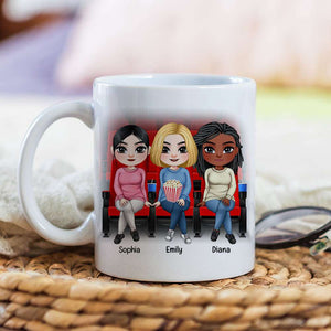 Friendship Is The Popcorn In The Cinema Of Life, Friendly White Mug - Coffee Mug - GoDuckee