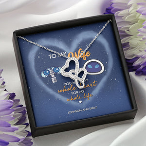 Couple You Have My Whole Heart - Personalized Double Heart Necklace - Jewelry - GoDuckee