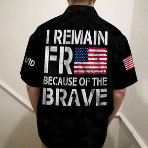 I Remain French Because Of The Brave - Personalized Hawaiian Shirt, Aloha Shirt - Hawaiian Shirts - GoDuckee