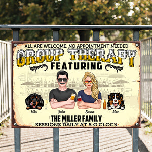 All Are Welcome - Personalized Metal Sign - Metal Wall Art - GoDuckee