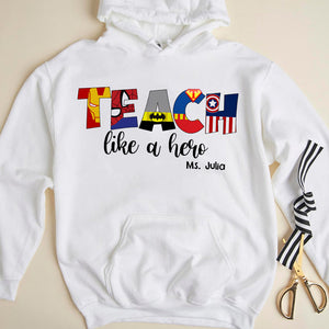 Discipline Like A Hero - Christmas Teacher Personalized Shir - Shirts - GoDuckee